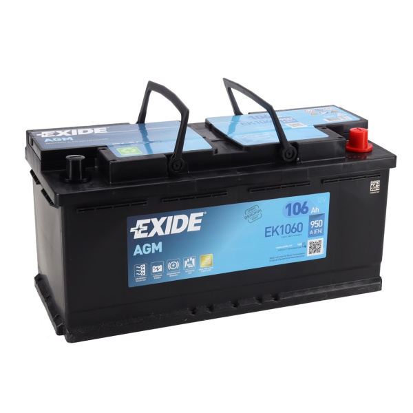 Baterie Exide Agm Start-Stop 106Ah 950A 12V EK1060